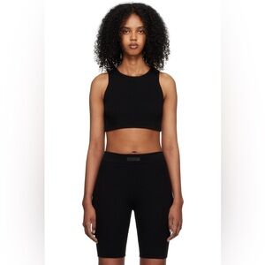 Fear of God Essentials Black Rib Tank Top